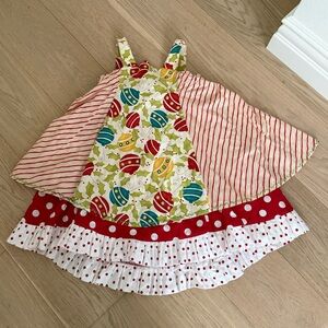 handmade layered girls holiday dress